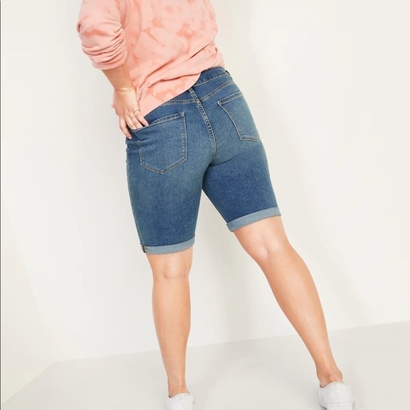 Vintage Old Navy Jean Bermudas High Waisted Cuffed The Sweetheart Jean S… - Picture 3 of 8